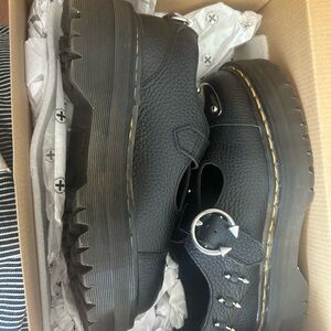 SOLD Black Leather Doc Martens Platform Bethan Pierced Mary Jane